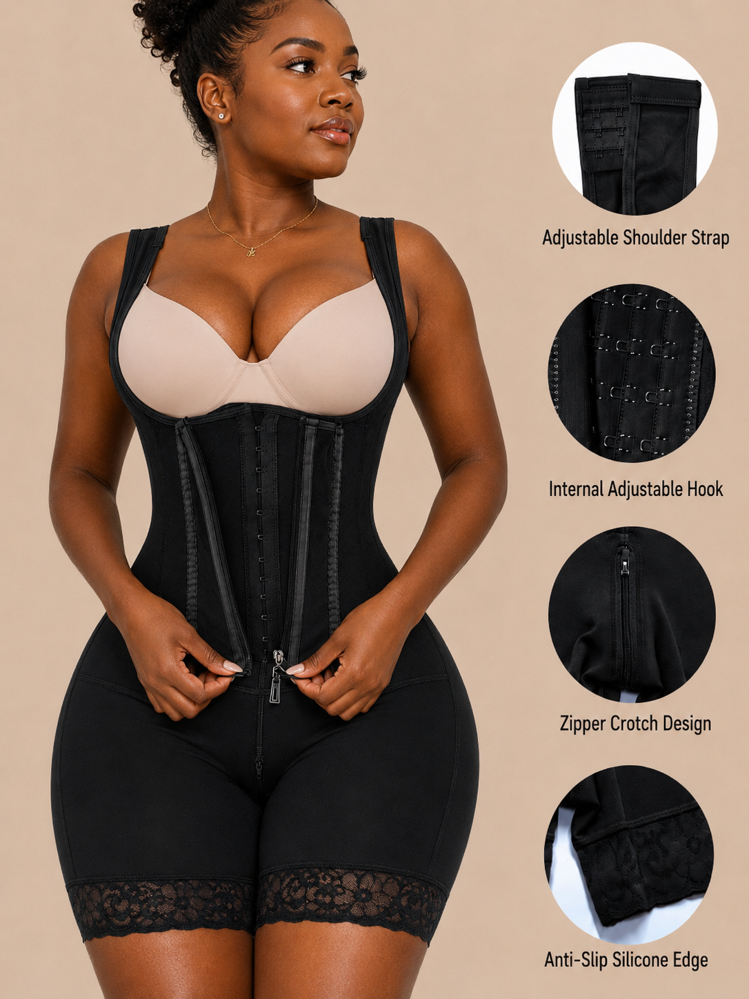Shopéa Goddess – Full Body Shaping Suit with Boned Waist Detail
